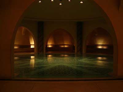 Hammam nella moschea Hassan II a Casablanca, Marocco
